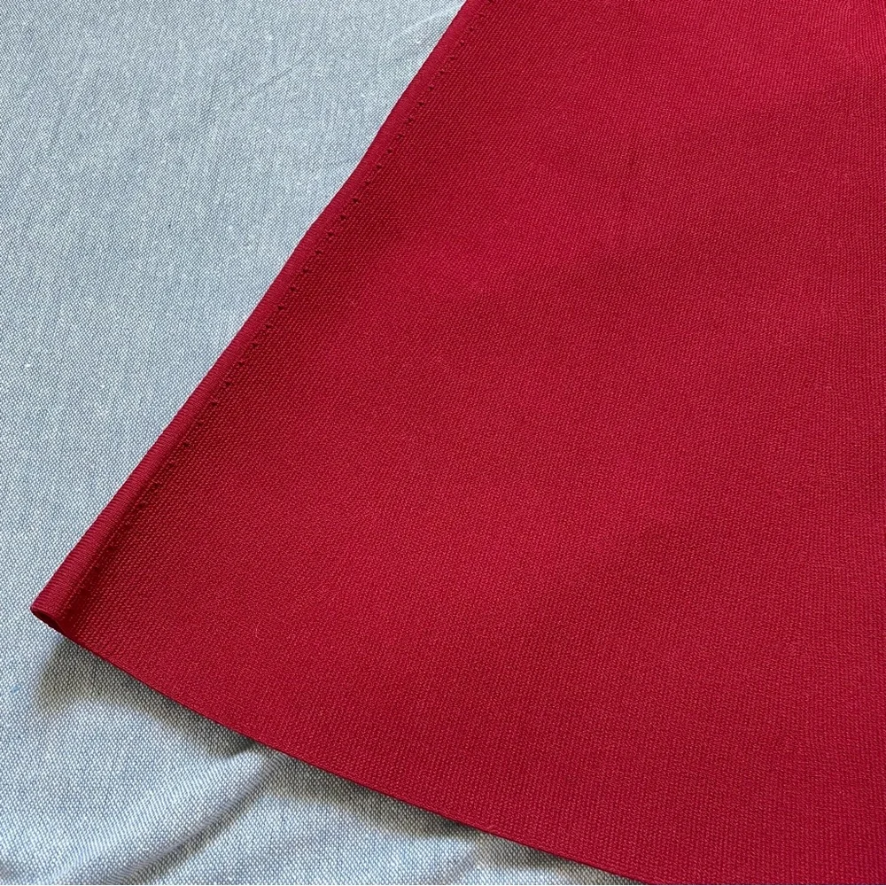 Sandro Circle Scallop Skirt Size 1 in Red - Picture 3 of 6